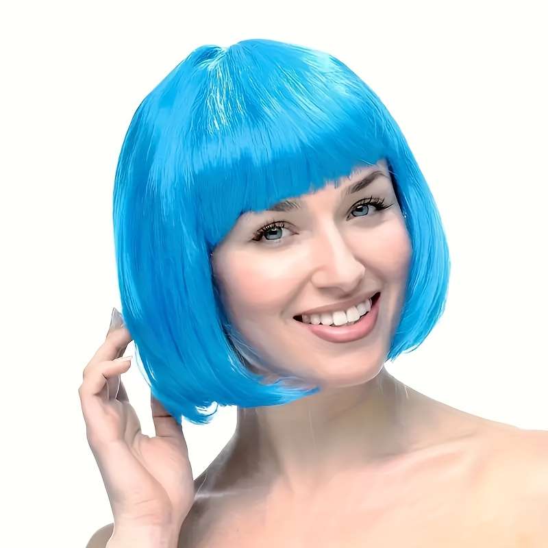 1Pc Blue Fashion Design Wig