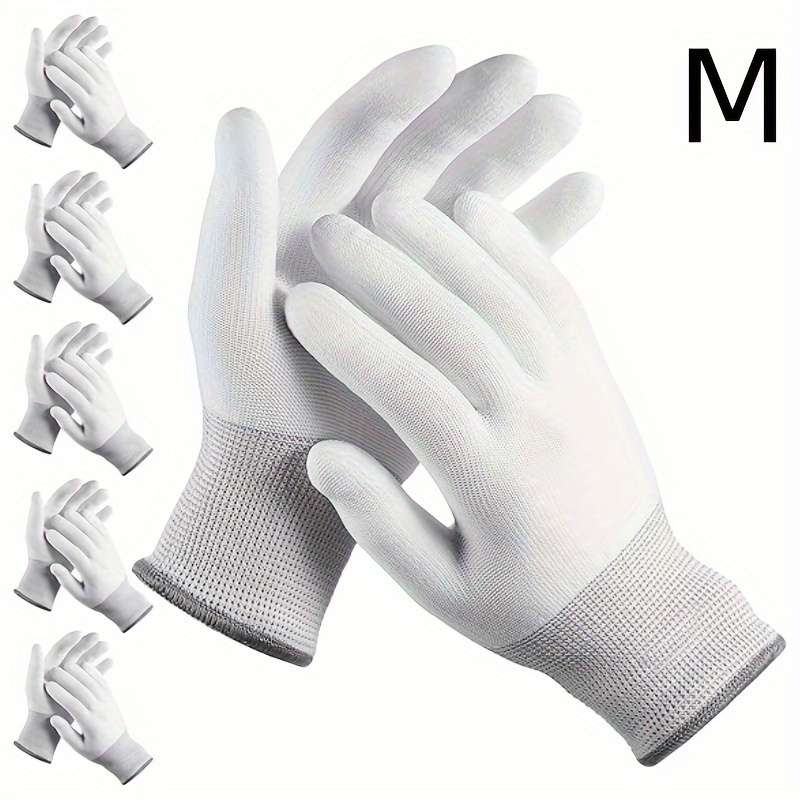 6 Pairs Grey Size M Multi Purpose Work Gloves