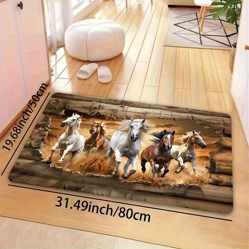 1Pc 19.69x31.49inch 50x80cm Wooden Wall Floor Mat