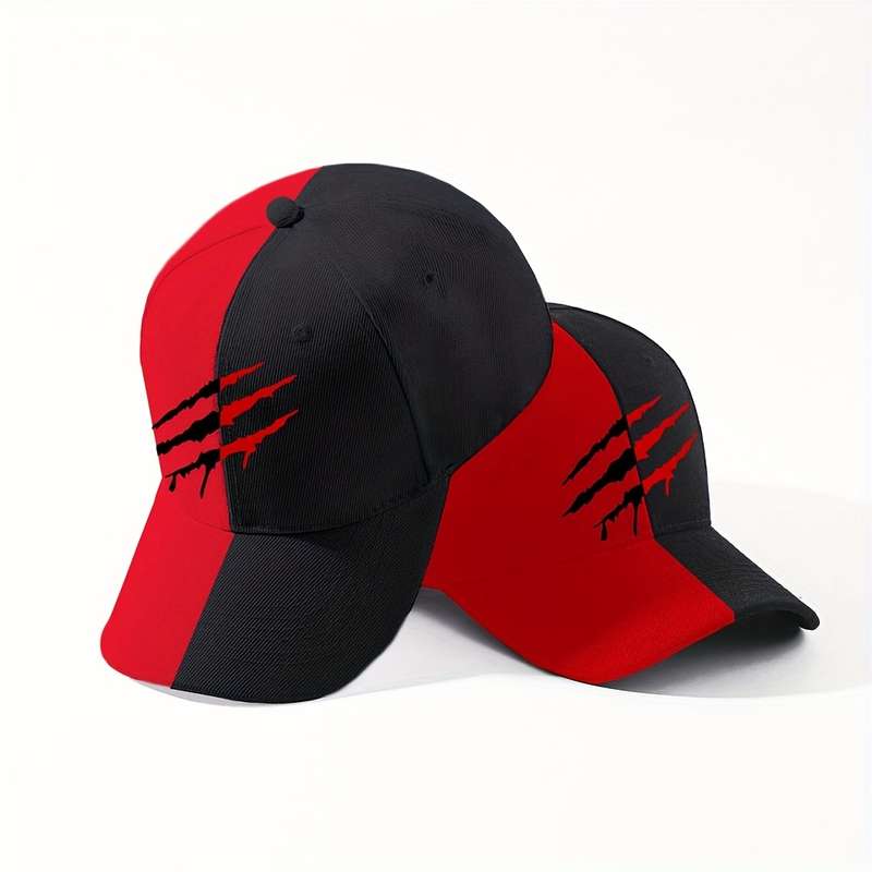 1pc Adjustable Baseball Caps with Scratch Pattern Print Polyester 100.00% Street Style Sun H
