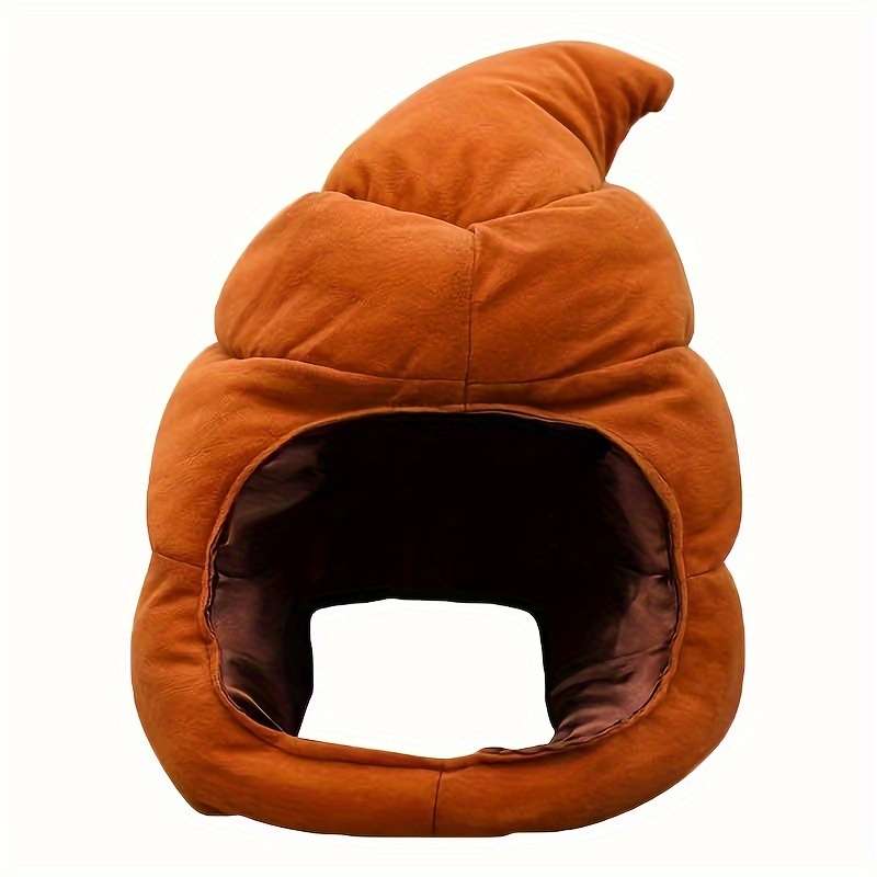 1pc Funny Head Cover Hat Cartoon Cute Warm Sand Sculpture Big Hat Gift Windproof Poop Plush Funny P