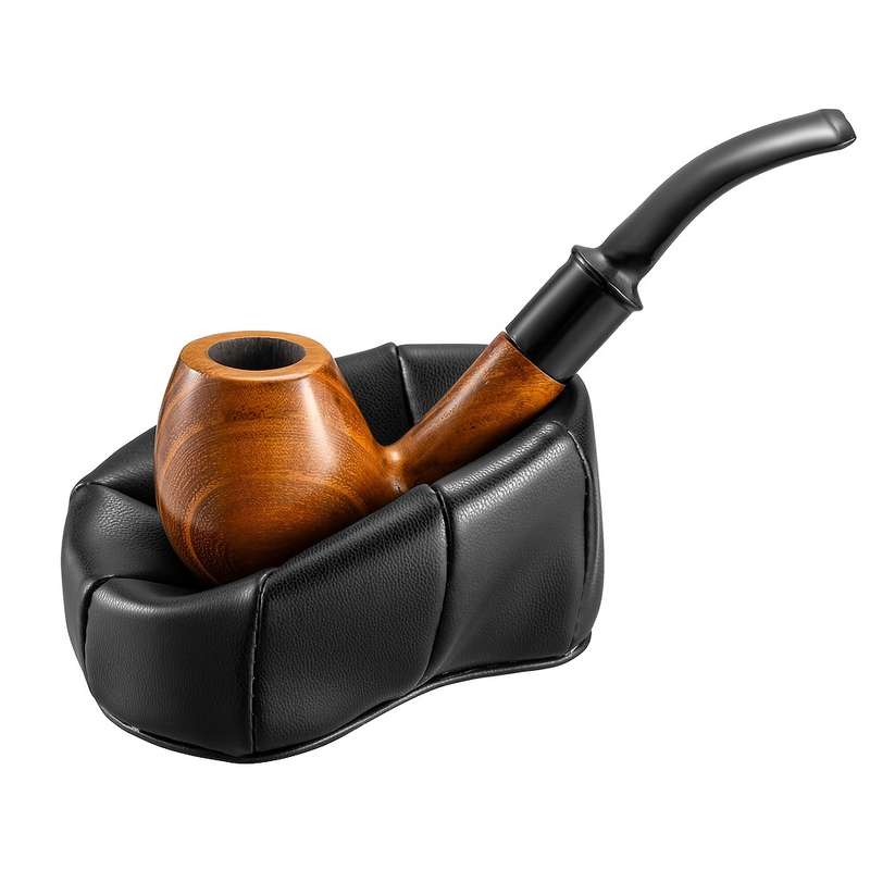 1pc Sofa Pipe Stand Durable Plastic Ashtray Holder with Ergonomic Design Black Modern Home Decor