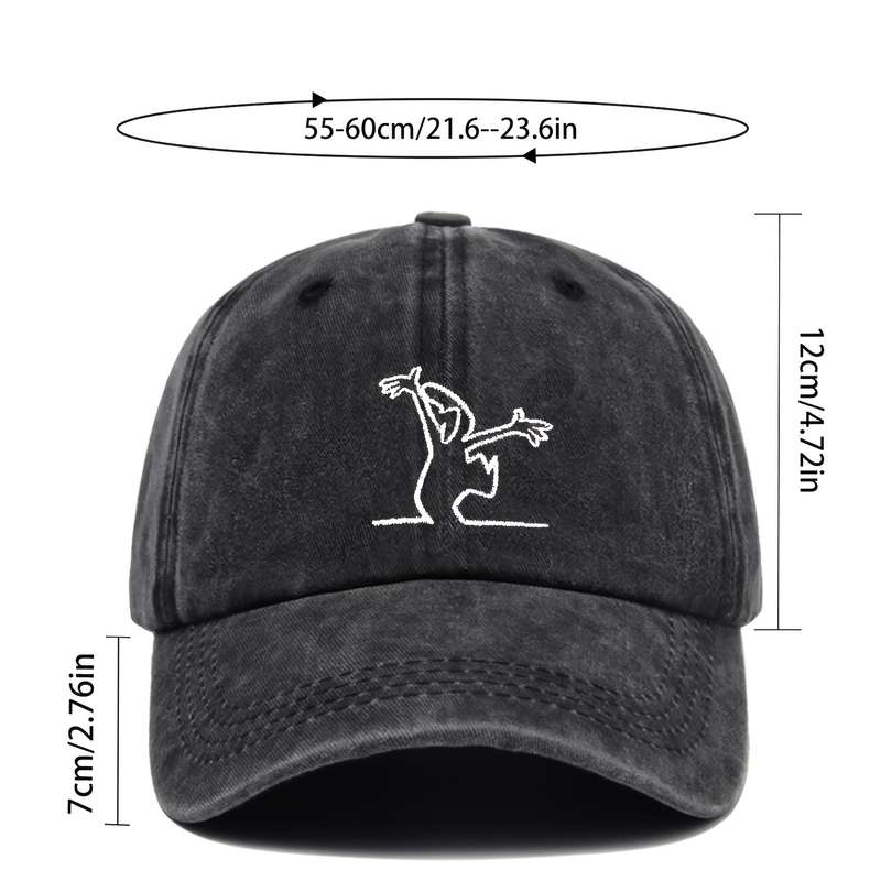 1pc Punpun Onodera Embroidered Baseball Cap Adjustable Breathable Polyester Hat with Vintage C