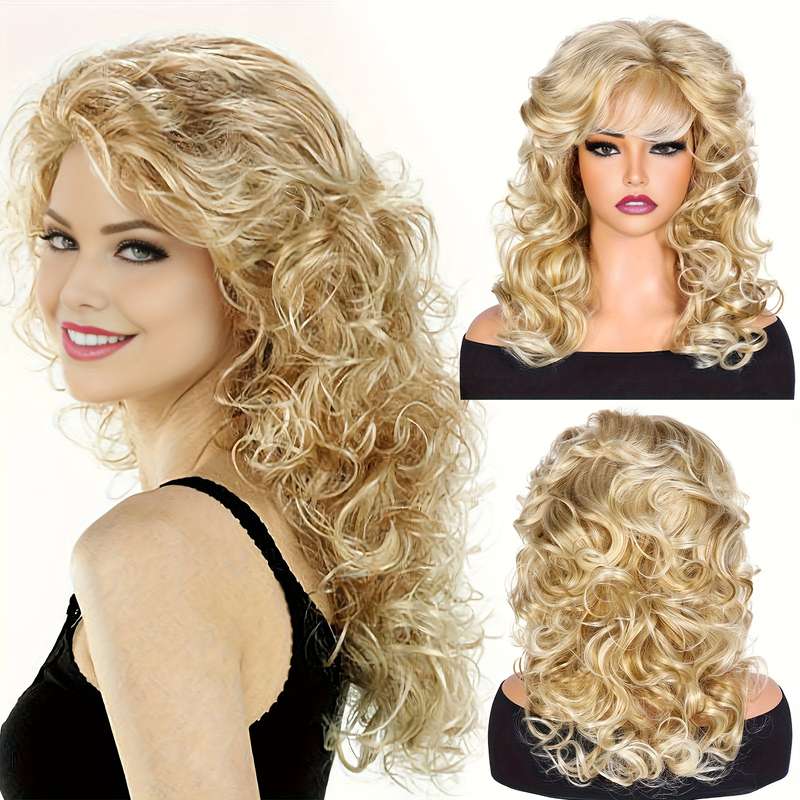 1Pc Golden 40.64cm Fashion Design Wig