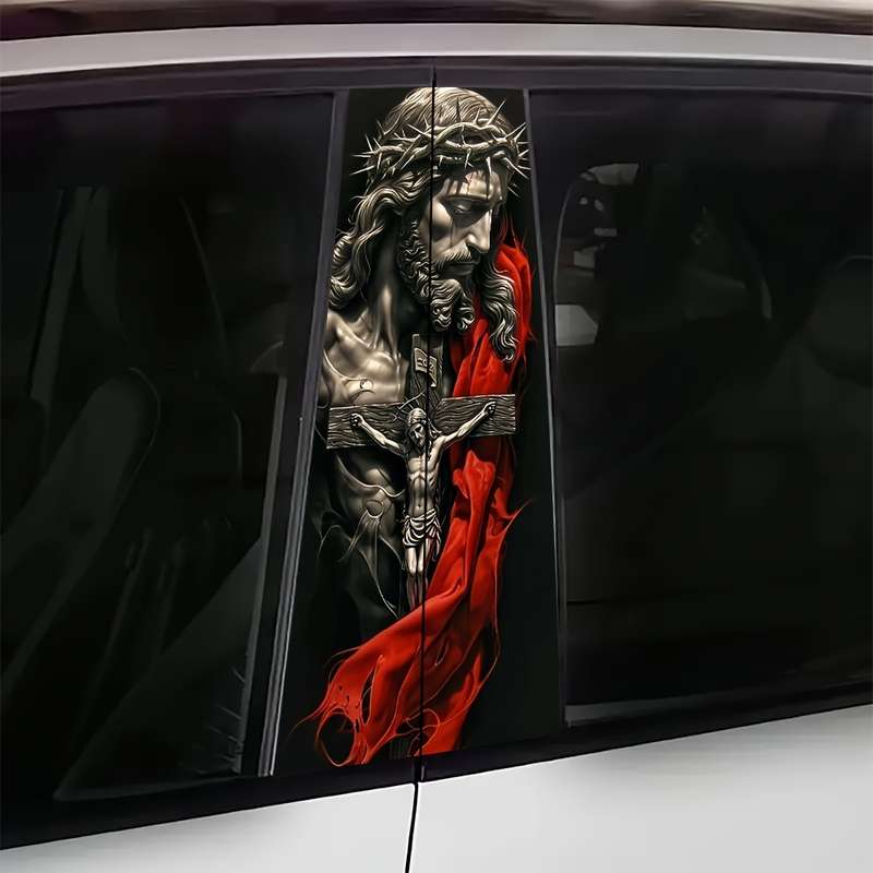 2pcs  Jesus Christian Themed Stickers