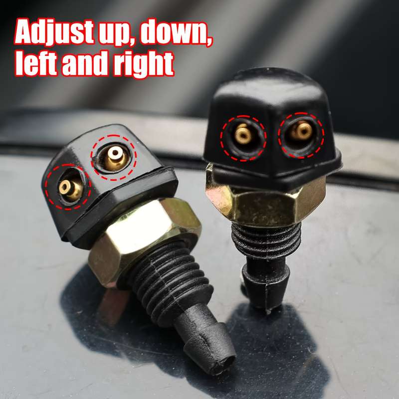 2Pcs Universal DIY Car Windshield Washer Jet Nozzle