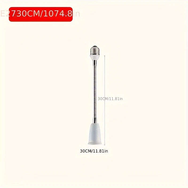 1pc E27 Door and Window Adapter 85-285V 30cm Converter Lamp Interrupter Base Converter with Lighting