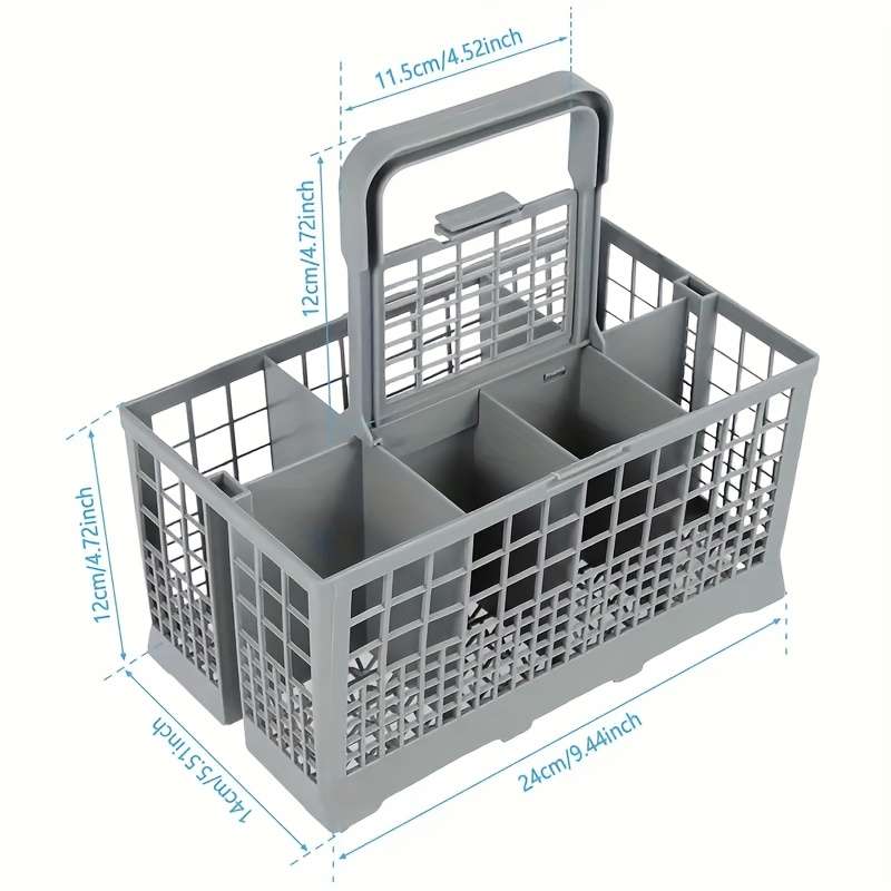 1pc Foldable Universal Dish Rack Basket Baskets with Multifunctional Cutlery Holder Knife an