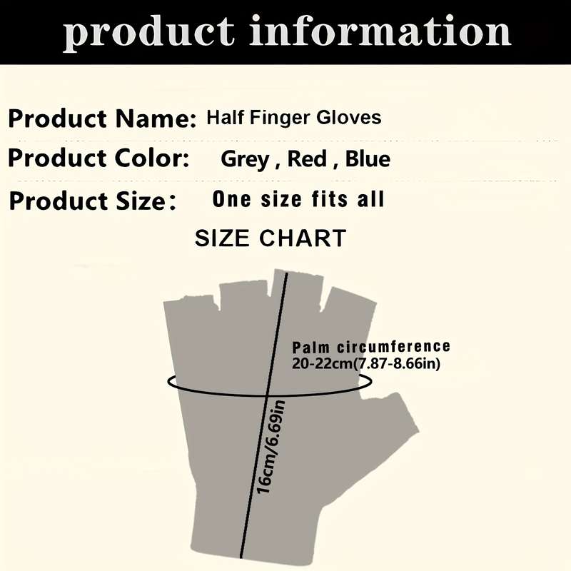 1 Pair Red One Size Outdoor Sports Gloves