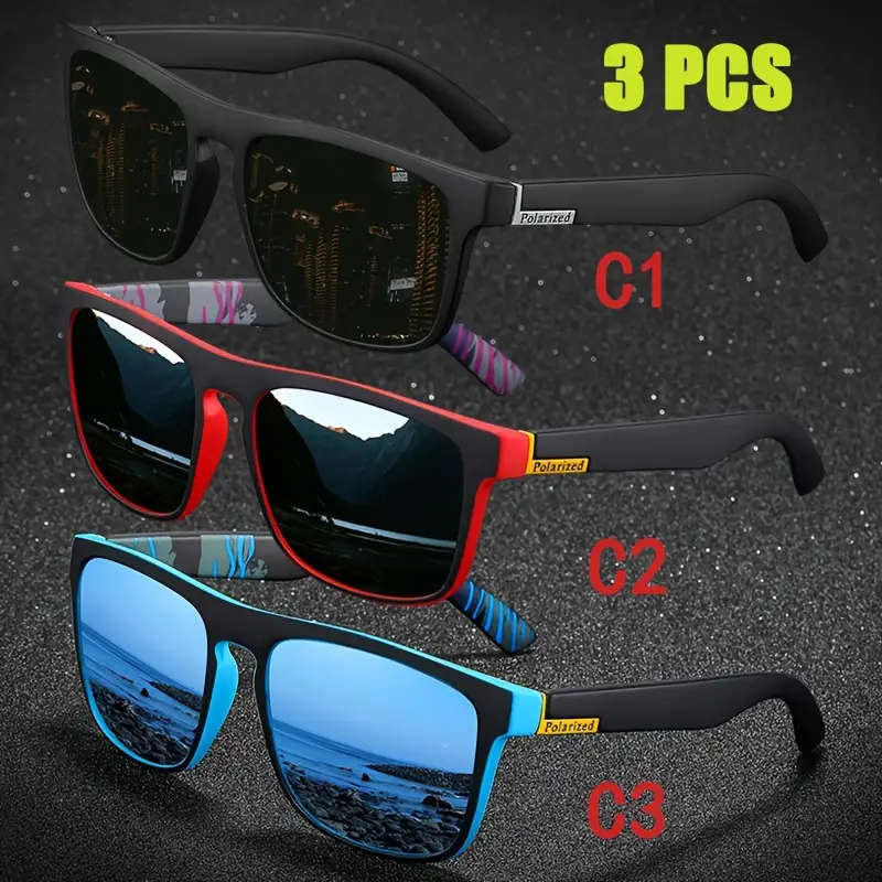 3pcs Super Value Multi-Pay Combination Pack New Sports Glasses Suitable for Men Women and Teenagers