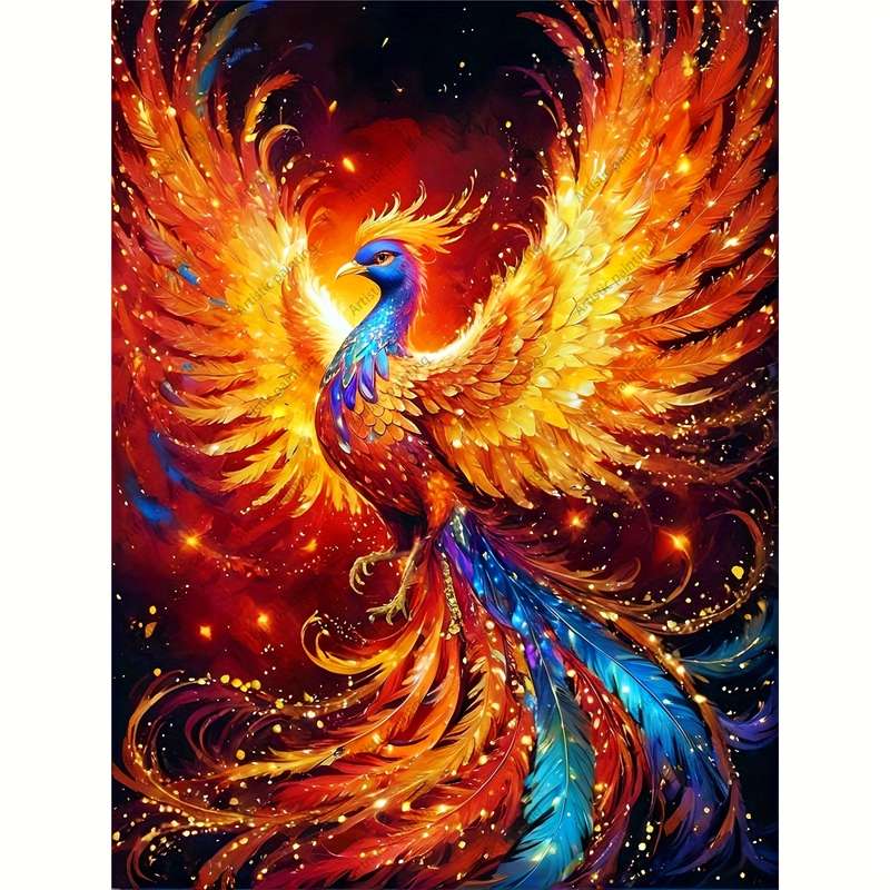 1000pcs Vibrant Phoenix Jigsaw Puzzle Majestic Mythical Creature Art DIY Wall Deco