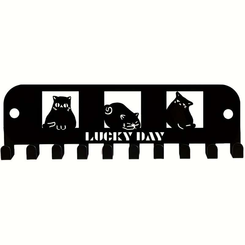 1pc Cute Three Kittens Multifunctional Hook Key Hook Clothes Towel Hook Kitchen Supplies Hook Wall