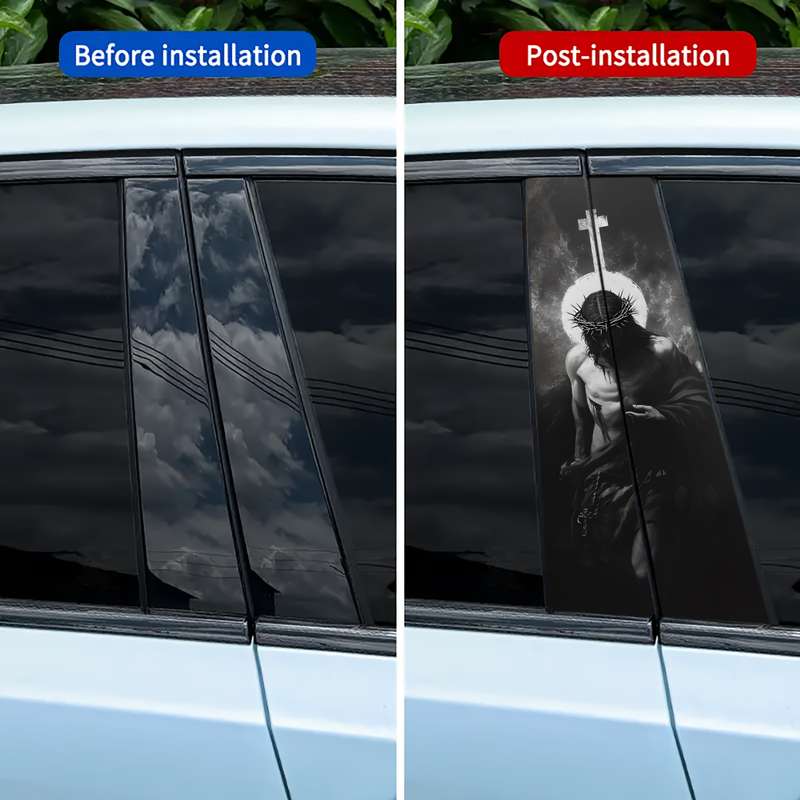 2pcs  25cm50cm Jesus Christian Themed Stickers