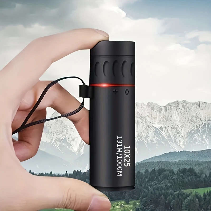 1pc Mini High-Definition Monocular Telescope Portable 10X Magnification 25mm Objective Lens Manual F