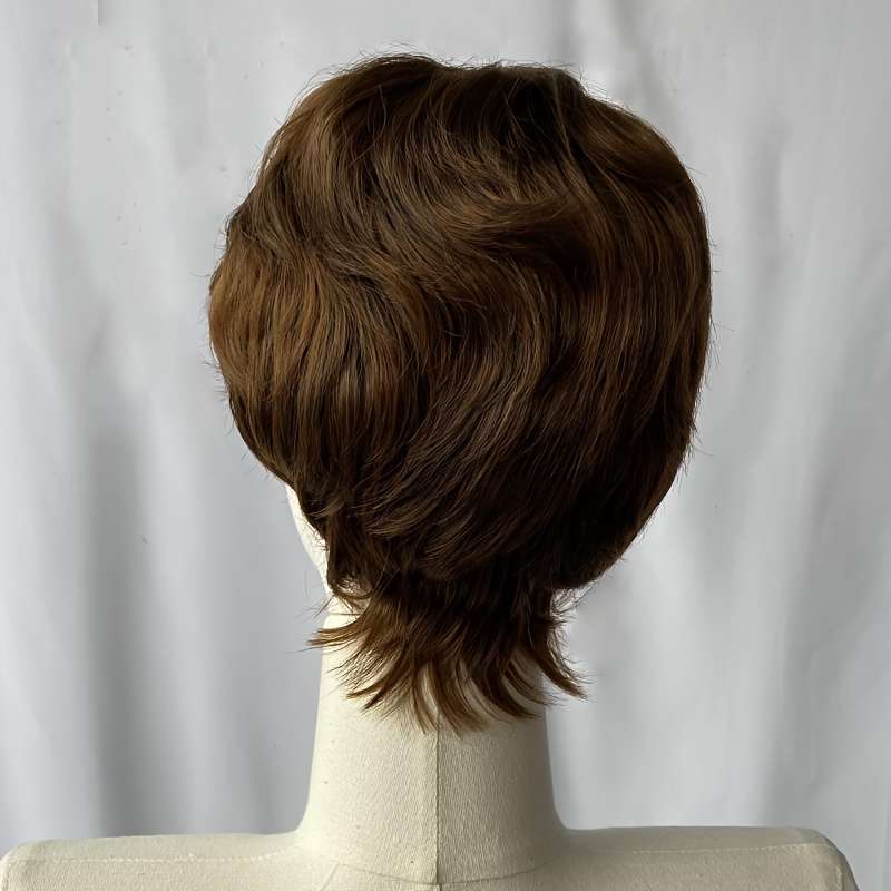 1Pc Black 15.24cm Fashion Design Wig