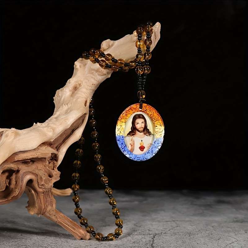 1 Piece Color Jesus Theme Pendant