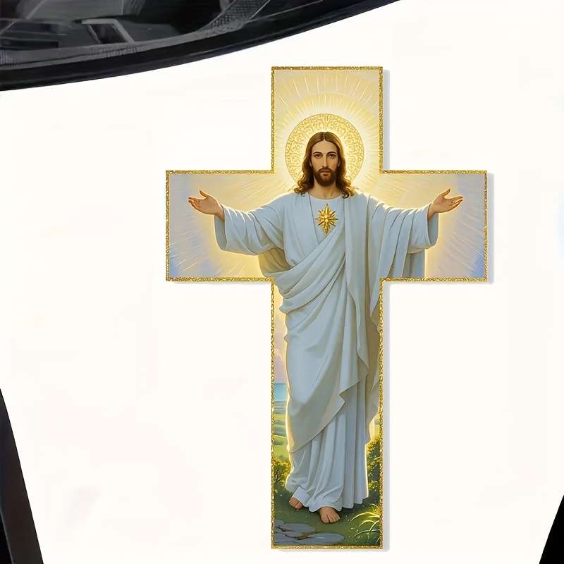 1pc 15.24cm Jesus Christian Themed Stickers
