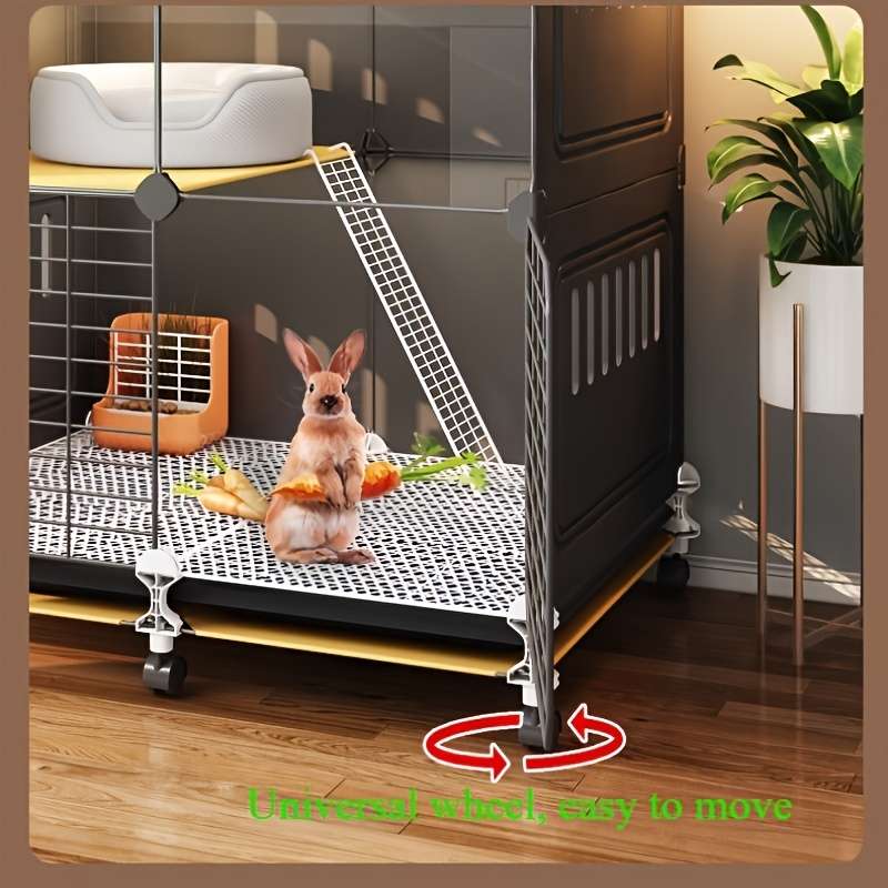 1pc Dark Gray size Single Layer Three Columns 109*49*49CMPet Cage