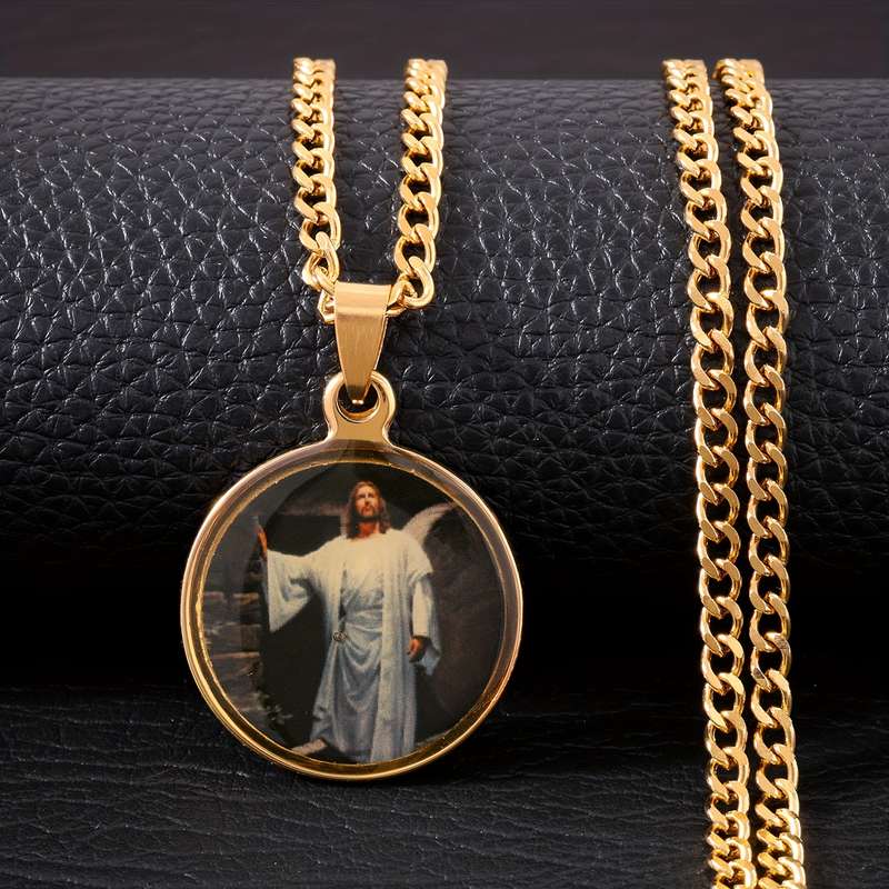 1 Piece Golden style 4 Jesus Theme Pendant