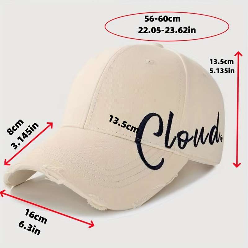 1pc Women's Fashionable Baseball Cap Lightweight Adjustable Movie-Inspired Design with Cursive