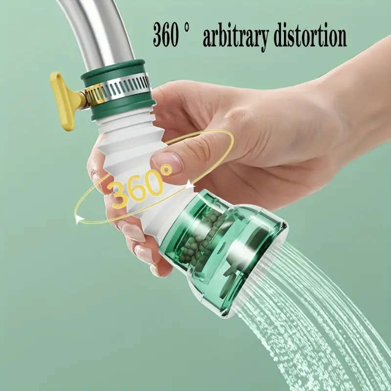 360° Rotatable Plastic Faucet Filter Spray Nozzle Anti-Splash Aerator Extension for Home Tap Water