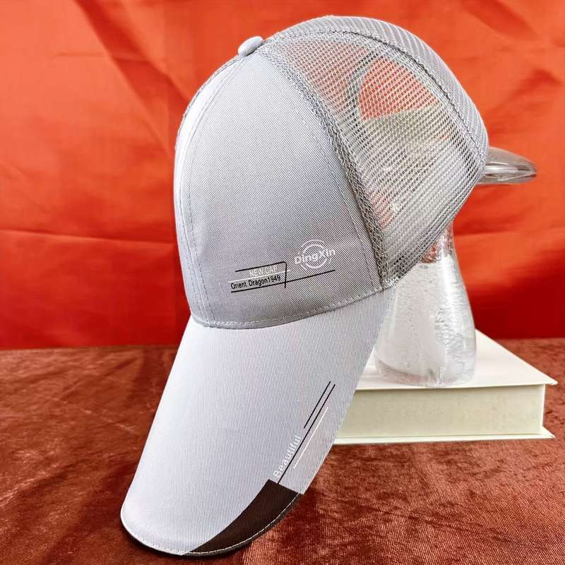 1pc Men'S And Women'S Hats Extended Brim Sun Protection Hats Stylish Duckbill Caps for All Season