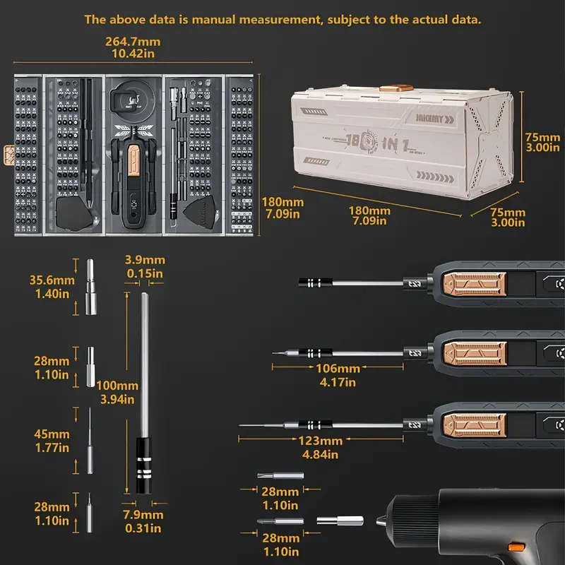 Creative DIY exquisite 180in 1 manual precision screwdriver set perfect shape design fashion edges p