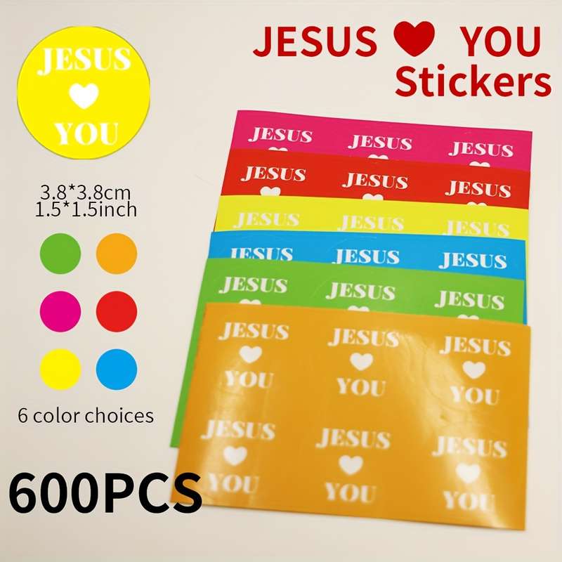 600pcs Jesus Christian Themed Stickers