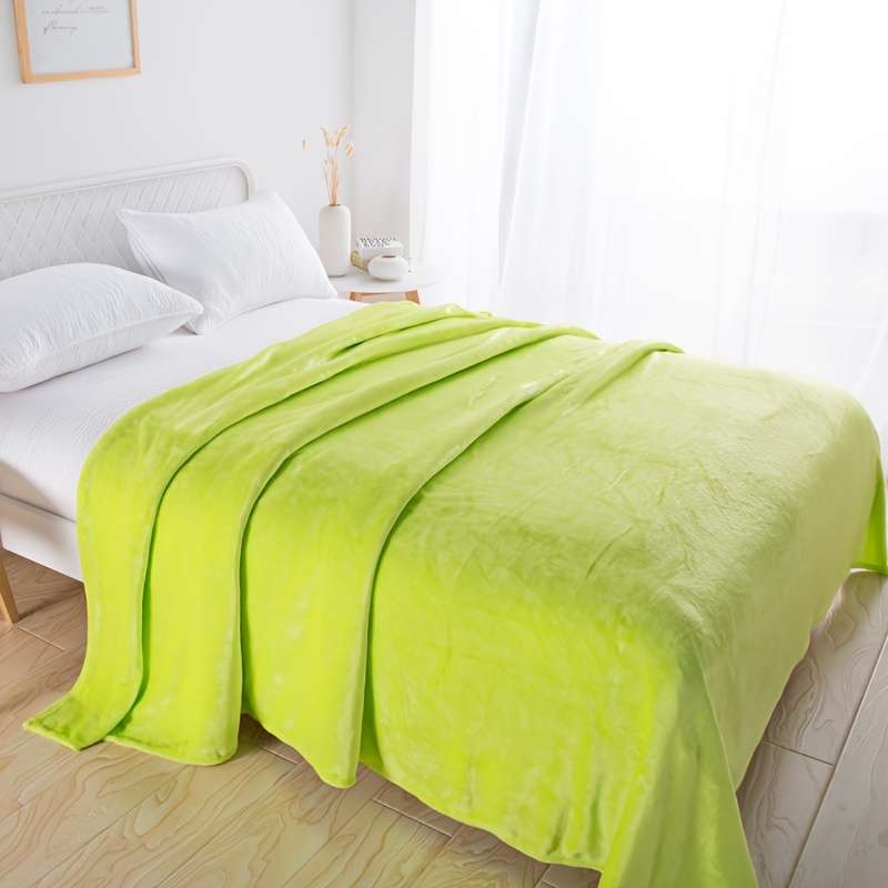 1ps Blanket Color Bright Green size 200x230