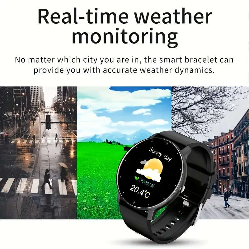 Smart Watch for Men Women 3.53cm Full Touch Screen 100+ Sports Modes Weather Music Control Voice