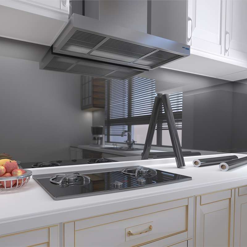 1PC Wall StickersGray40X1000cm 15.75X393.7in