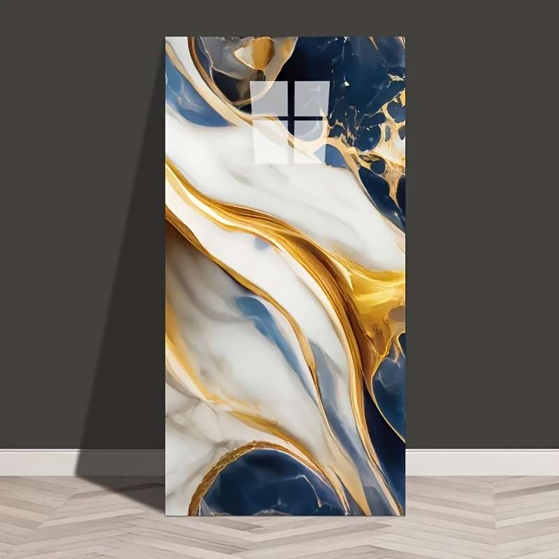 21 Pieces Wall StickersSea Blue Gilt Each Piece Measures 30.0 cm X 59.99 cm