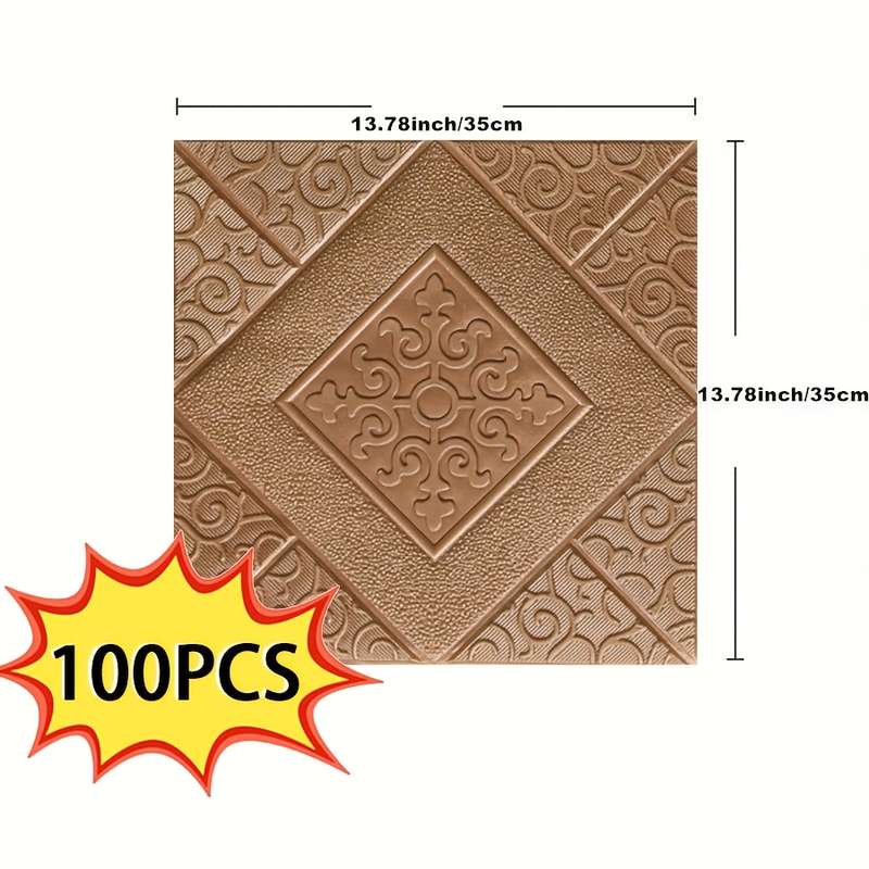 100pcs Wall StickersBronze