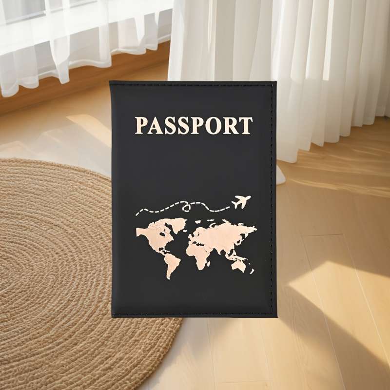 1pc Luxury Travel Passport Holder and Card Protector Slim Portable Wallet for ID and Credit Cards