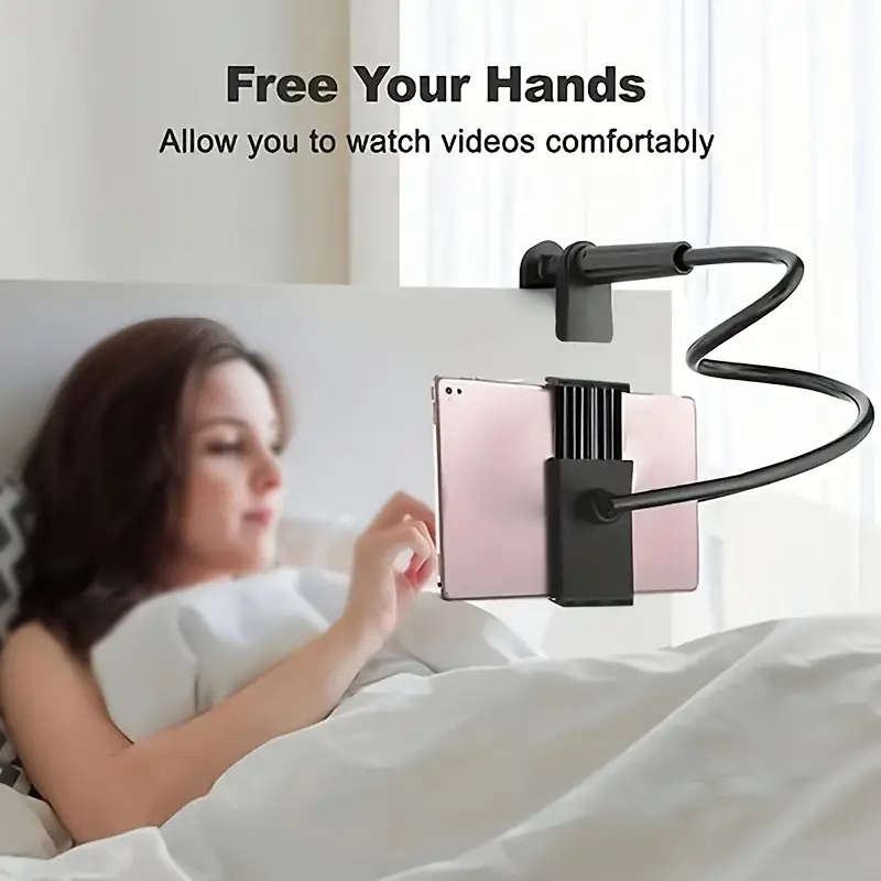 1pc 360° Rotating Tablet Phone Holder Spiral Base Lazy Stand Mobile Phone Tablet Bedside Stand Bed