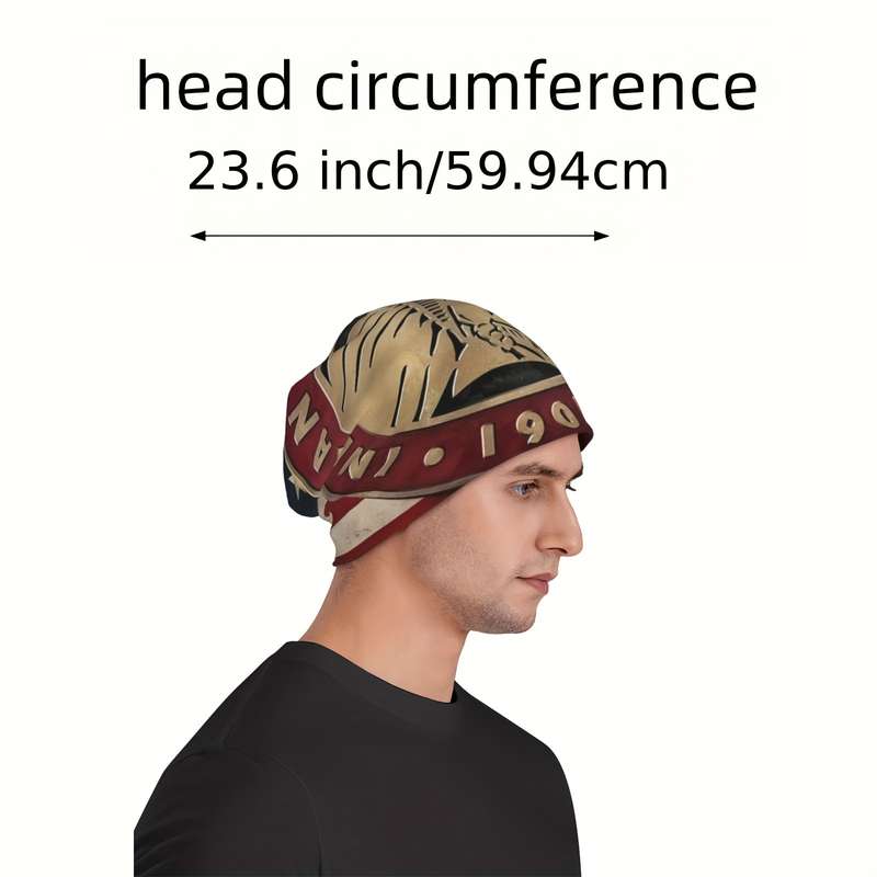 1pc Indian Motorcycle Beanie Hat Soft Thin Bonnet Hats For Men And Women Ideal Choice For Sport