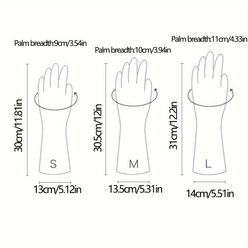 3 Pairs One Each In Pink Green And Blue Size M Household Cleaning Gloves