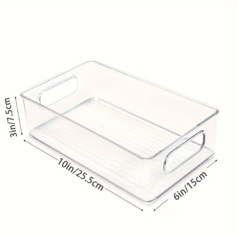 6-Pack Clear Stackable Fridge Organizers