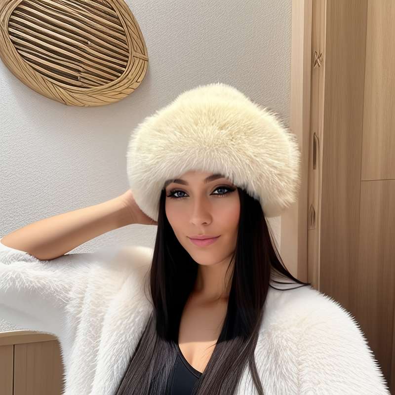 1pc Thickened Warm Windproof Fisherman Hat New Women's Winter Mongolian Coldproof Hat