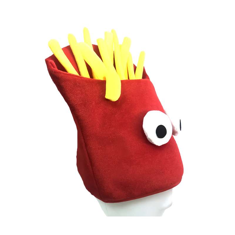 1pc Festive French Fry Hat Perfect for Parties Christmas Valentine's Day Gifts Machine Washa