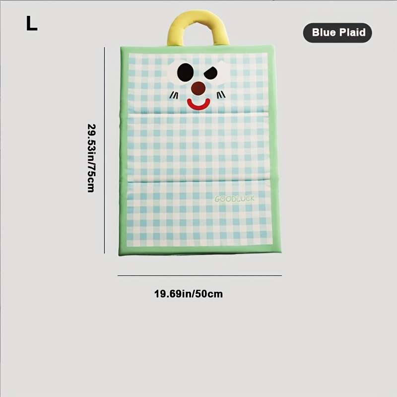1piece Blue Plaid Cooling Pad