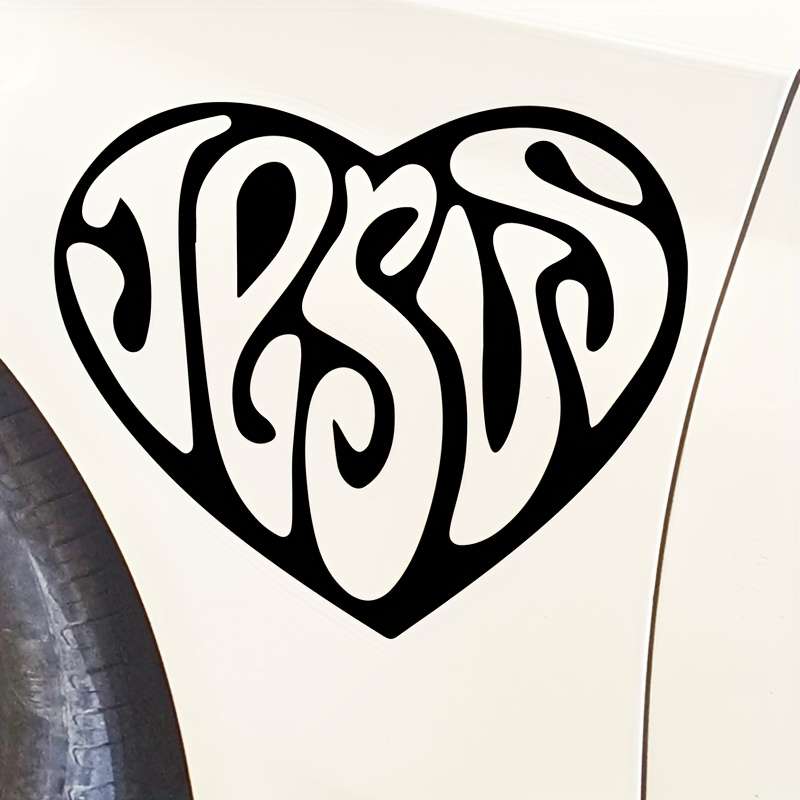 1pc Jesus Heart 20X16.9CM Jesus Christian Themed Stickers