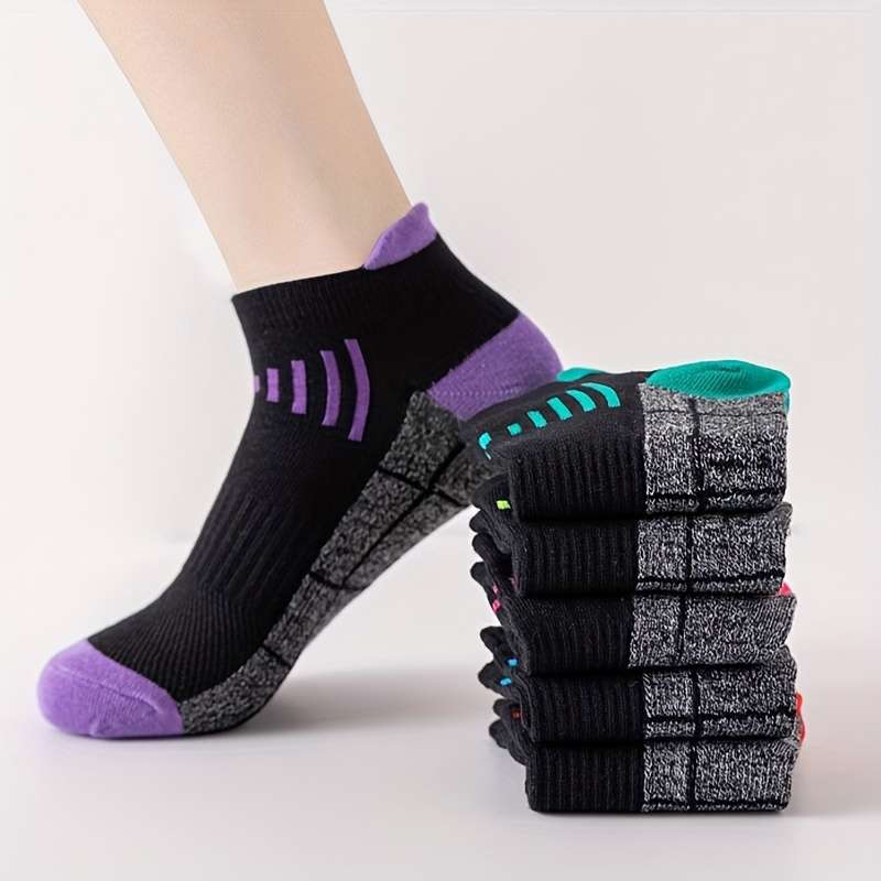 6 Pairs Mixed Colors One Size High Elastic Socks