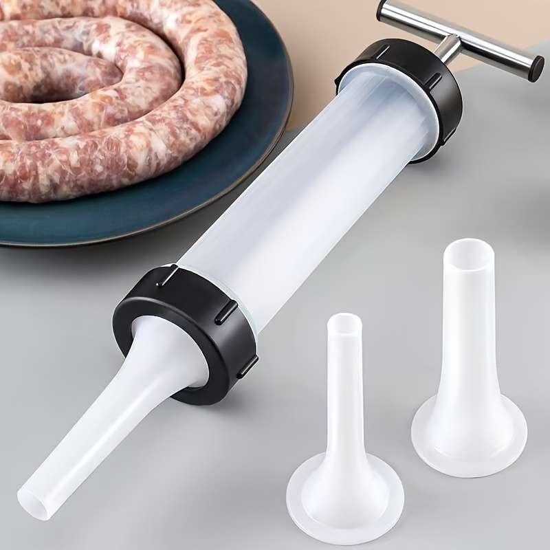1pc Durable Plastic Sausage Stuffer Tool Handheld Sausage Maker for Homemade Sausages Kitche