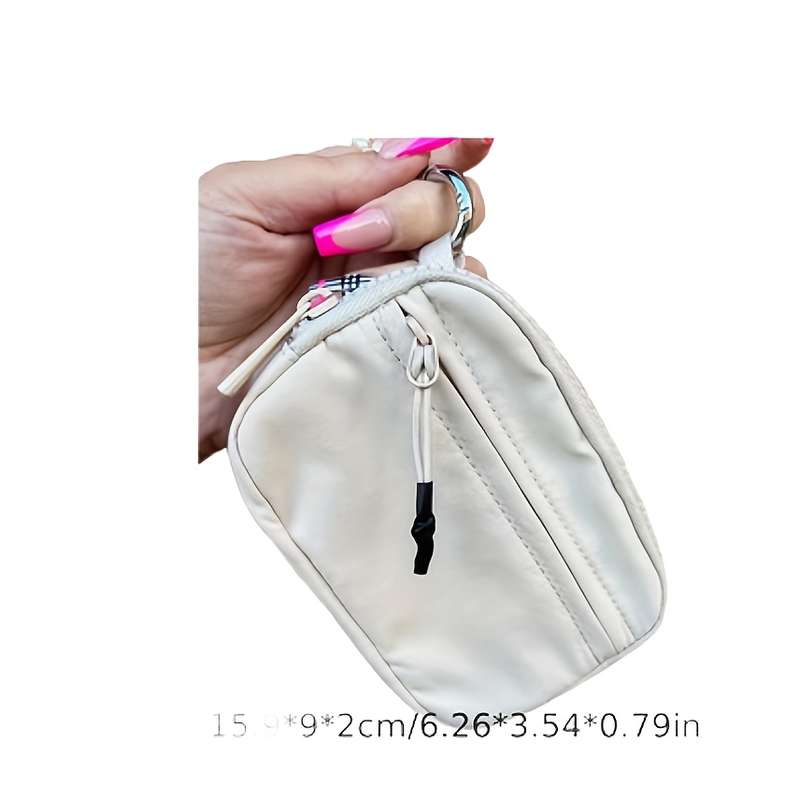1pc Minimalist Everyday Women'S Wallet Made of Durable Nylon Multi-Functional Card Holder Keychai