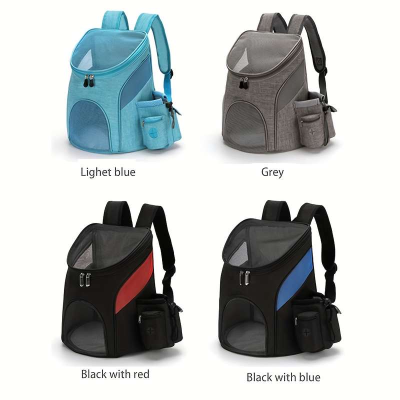 1pc Black With Bluesize S Pet Bag
