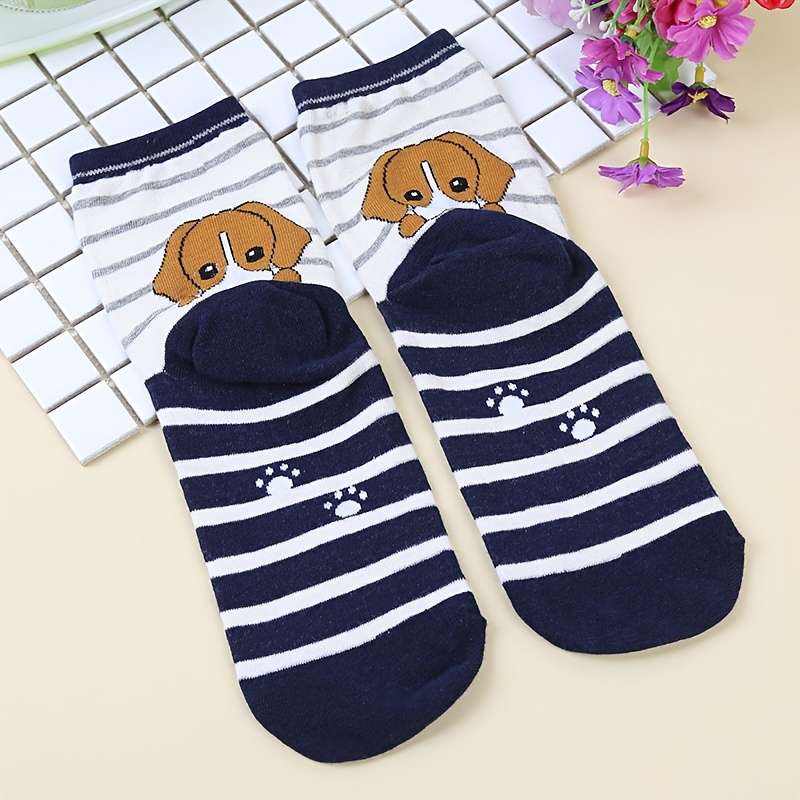5 Pairs Multicolor One Size High Elastic Socks