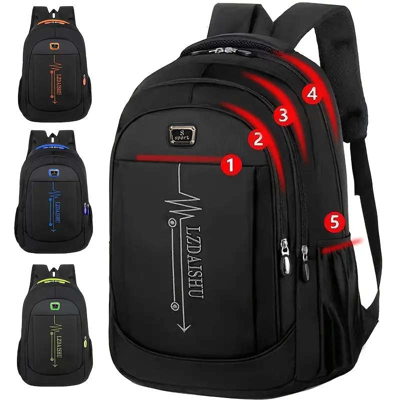 1pc Simple Fashion Business Backpack Casual Travel Backpack Large Capacity Laptop Storage Backpack Z