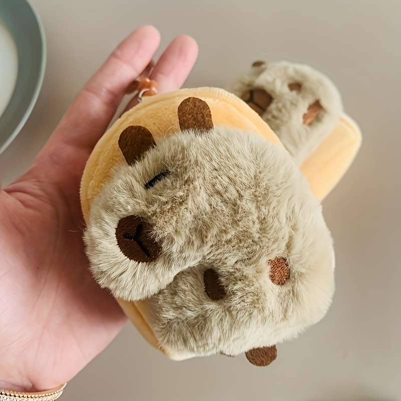 1pc Creative Coin Purse with Capybara Design Perfect for Storing Headphones Keychains And As a H