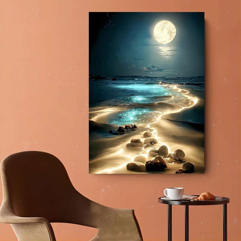1000pcs Moonlight Beach Puzzles for Adults Birthday Halloween Thanksgiving Easter